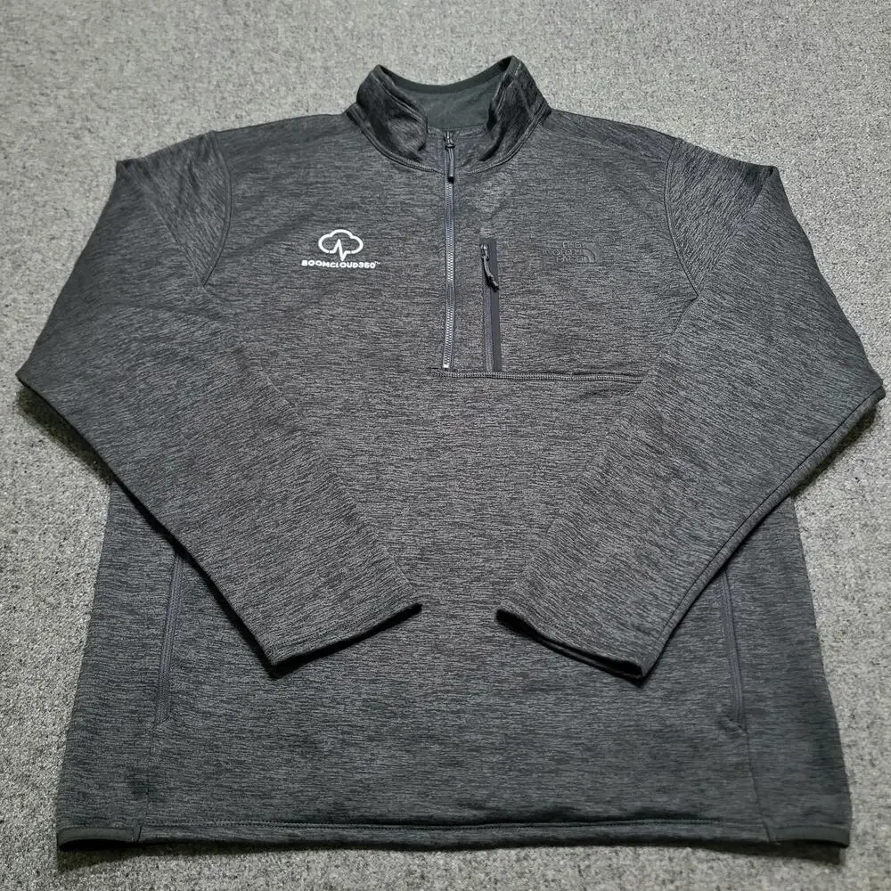 The North Face Jacket Mens Large Gray Skyline Half Zip Fleece Outdoors Travel